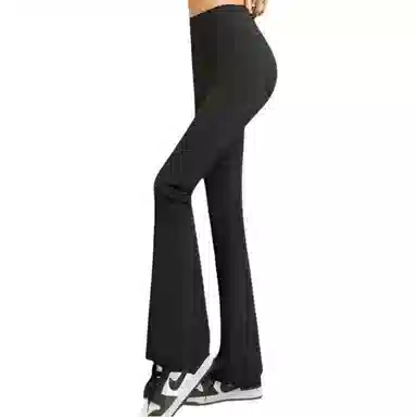 二三二三 微喇高腰显瘦提臀鲨鱼裤舒适透气亲肤柔软收腹束腰休闲裤瑜伽骑行户外打底裤时尚百搭压力裤保暖健身塑造曲线塑身裤 女款