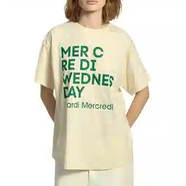 MARDI MERCREDI TSHIRT DU MERCREDI_BUTTER GREEN FW25T