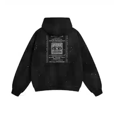 MIND ERROR Vintage Stamp Print Pullover Sweatshirt