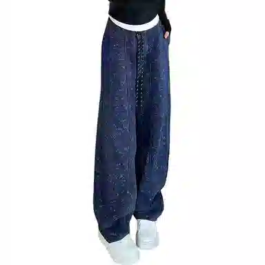 邦固依品 大码女装香蕉运动裤卫裤春秋款宽松垂感直筒阔腿裤子潮休闲裤 女款