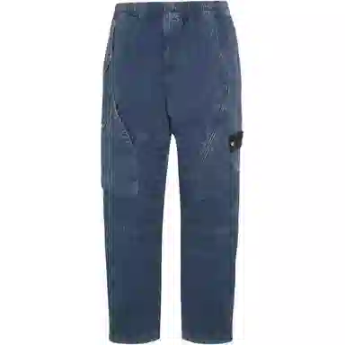 Stone Island FW25 Mid Waist Elastic Pocket Straight Jeans