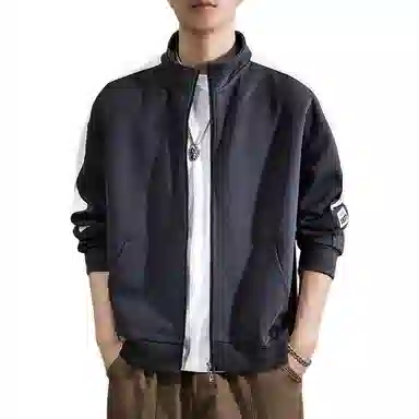 遨宇 宽松适中立领长袖卫衣 男款