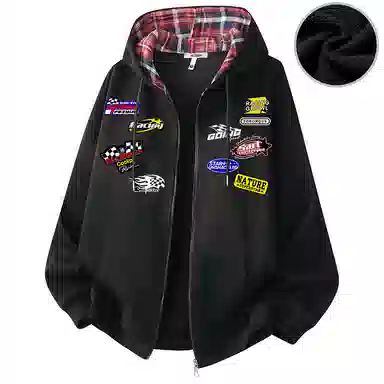 Feiyue Classic Plaid Zip Hoodie