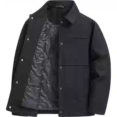 斯巴奴 翻领工装加棉冬季棉服纯色百搭通勤夹克 男款
