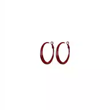 韵系 安可拉红色素圈 铜镀金 耳环 女款