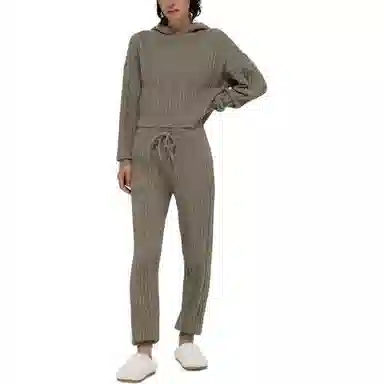 alo yoga Hoodie Knit Pullover Athletic Heather Grey