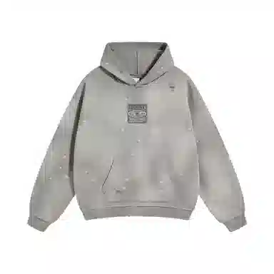 MIND ERROR Vintage Stamp Print Pullover Sweatshirt