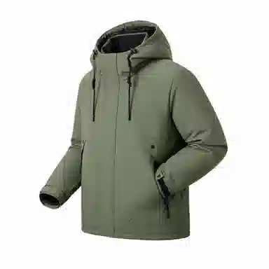 鸭鸭 新山系系列 纯色连帽厚款羽绒服 男女同款