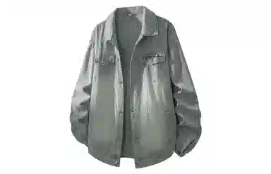 大卫贝肯 美式嘻哈高街水洗复古做旧日系基础款简约高级感工装大口袋休闲百搭宽松翻领加厚保暖牛仔外套 男女同款