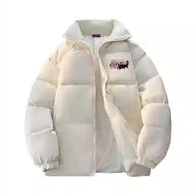 PISYPOX Cartoon Cat Logo Down Jacket