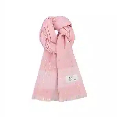 恩僾德 高级氛围感盐系蓝色小熊保暖护颈加厚 聚酯纤维 绒线围巾 男女同款情侣款