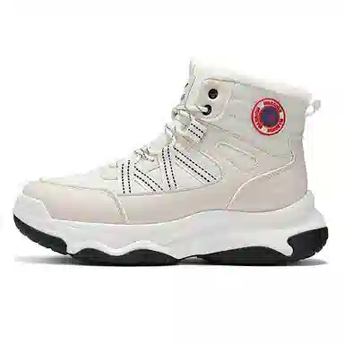 Warrior High Top Snow Boots Beige White