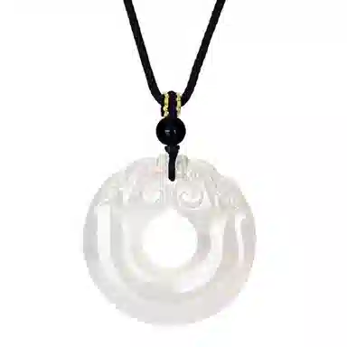 百年传琪 【双龙玉环】 玉髓 吊坠 男女同款情侣款