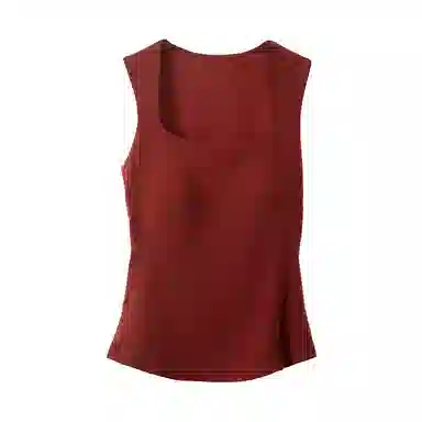 内在密码 方领保暖吊带带胸垫加绒显瘦无袖上衣单件秋衣冬季打底内搭背心 女款