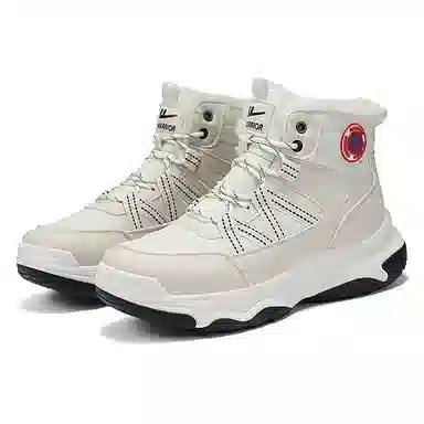 Warrior High Top Snow Boots Beige White