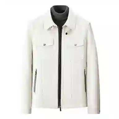 恒源祥 美式复古休闲百搭工装夹克牛仔外套皮衣 男款