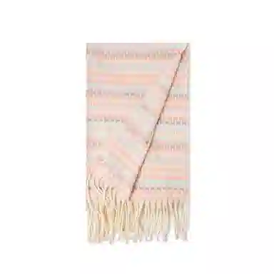 红豆 温暖时尚经典格子舒适柔软礼盒装 定制卡片代写 涤纶 绒线围巾 男女同款情侣款