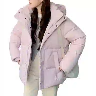 兰缪 白鸭绒短款冬季蓬松轻盈韩版高级感简约设计感保暖时尚日常通勤潮流百搭宽松闺蜜装厚外套羽绒服 女款