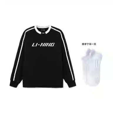 LiNing Letter Print Crewneck Sweatshirt Black