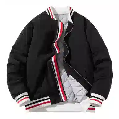 沐诚阳译 秋冬季外套情侣宽松潮牌棉服简约休闲潮流加厚棒球服袄子夹克 男女同款