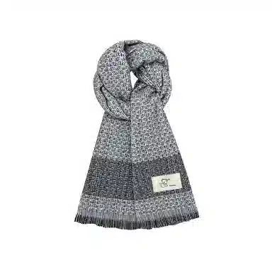 恩僾德 高级氛围感盐系蓝色小熊保暖护颈加厚 聚酯纤维 绒线围巾 男女同款情侣款