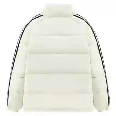 大卫贝肯 美式复古撞色个性字母印花三条杠宽松保暖加厚立领防风休闲舒适面包棉服 男女同款