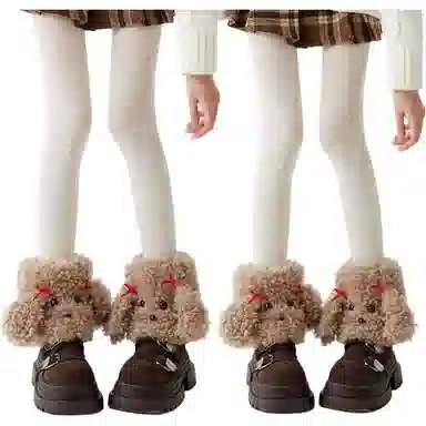 Mian Zhishi Cute Plush Dog Y2K Socks