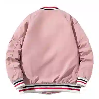 沐诚阳译 秋冬季外套情侣宽松潮牌棉服简约休闲潮流加厚棒球服袄子夹克 男女同款