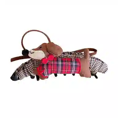 蒙妮 韩系可爱小狗蝴蝶结香蕉夹竖夹 亚克力/布艺 发夹 女款