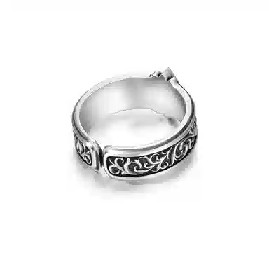 IDEAGEMER 925 Silver Ring Men