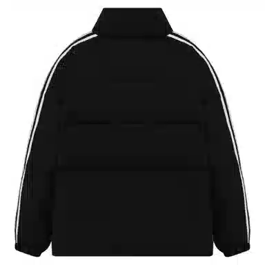 大卫贝肯 美式复古撞色个性字母印花三条杠宽松保暖加厚立领防风休闲舒适面包棉服 男女同款