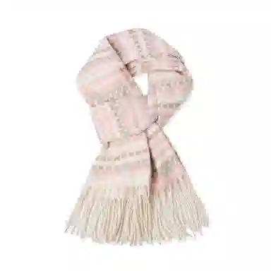 红豆 温暖时尚经典格子舒适柔软礼盒装 定制卡片代写 涤纶 绒线围巾 男女同款情侣款