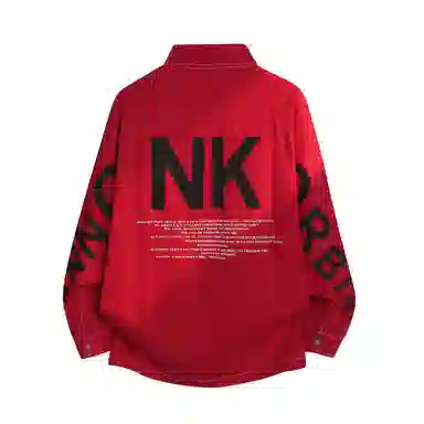 大卫贝肯 美式百搭复古高街大口袋设计日常通勤宽松翻领落肩长袖衬衫 男女同款