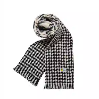 Capybara Yellow Tamarin Plaid Scarf