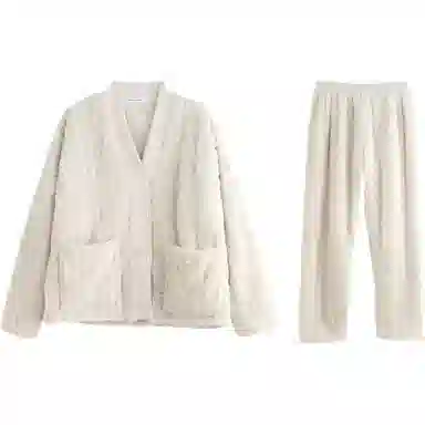 同语 新款睡衣女秋冬款珊瑚绒加绒家居服春秋季女法兰绒套装秋冬珊瑚绒 可外穿加厚睡衣 学生宿舍 家居套装 女士