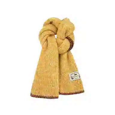 恩僾德 高级氛围感软糯缝边针织加厚保暖显白 聚酯纤维 绒线围巾 男女同款情侣款