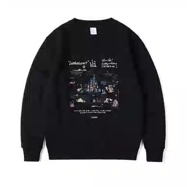 莫代尔 秋冬百搭个性简约美式街头风舒适嘻哈潮流加大码数卫衣打底衣 男女同款