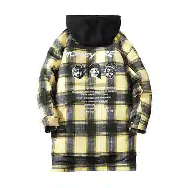 FORHUG Basic Urban Tech Red Plaid Down Jacket