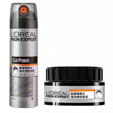 欧莱雅 男士哑光发泥喷雾套装