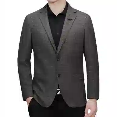 大白鲨 品牌轻奢高品质休闲外套男上衣单件韩版潮流小西服男士修身薄款上装西装 男款