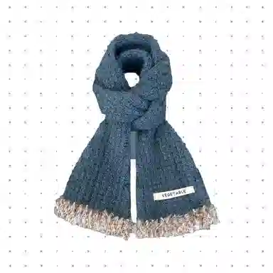 恩僾德 软糯毛边针织甜美高颜值小众百搭保暖百搭 聚酯纤维 绒线围巾 男女同款情侣款