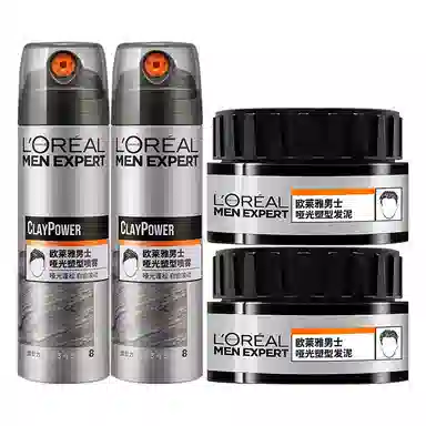 欧莱雅 男士哑光发泥喷雾套装