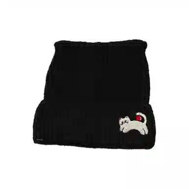 恩僾德 韩版秋冬季帽子女款毛线显脸小包头帽百搭可爱猫耳保暖 涤纶 绒线帽 男女同款情侣款