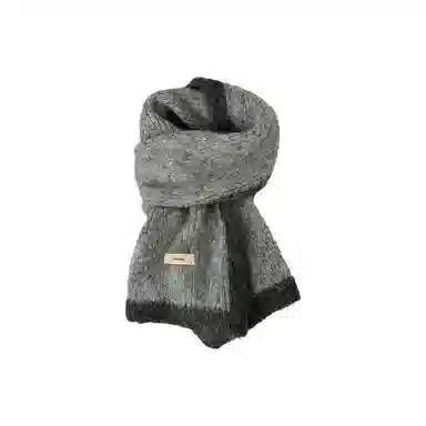 恩僾德 韩系氛围感软糯针织冬季加厚保暖百搭护颈高颜值 聚酯纤维 绒线围巾 男女同款情侣款