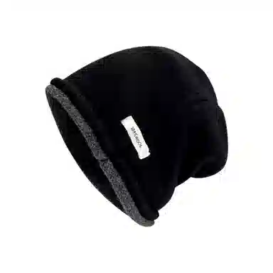 北极绒 秋冬保暖撞色高级感时尚显脸小防风护耳冷帽 羊毛 绒线帽 男女同款情侣款