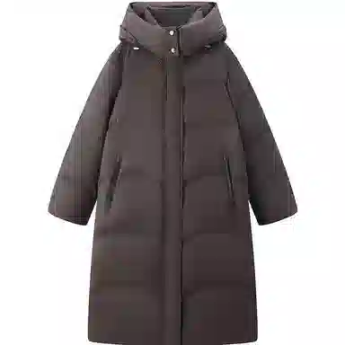 太平鸟 云朵时尚简约长款保暖高充绒羽绒服 女款