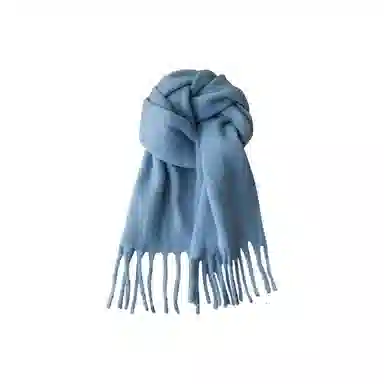 恩僾德 时尚简约流苏高颜值小众防寒保暖 聚酯纤维 绒线围巾 男女同款情侣款