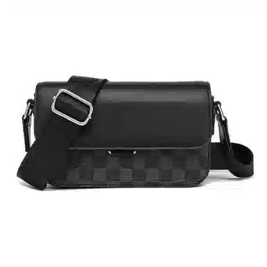 CARTELO Vintage Plaid Shoulder Bag Black