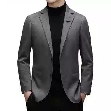 大白鲨 品牌轻奢高品质休闲外套男上衣单件韩版潮流小西服男士修身薄款上装西装 男款