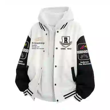 ROBINHOOD Colorblock Baseball Jacket